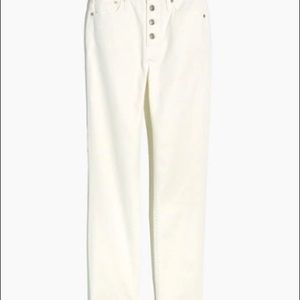 Madewell perfect vintage crop Jean white